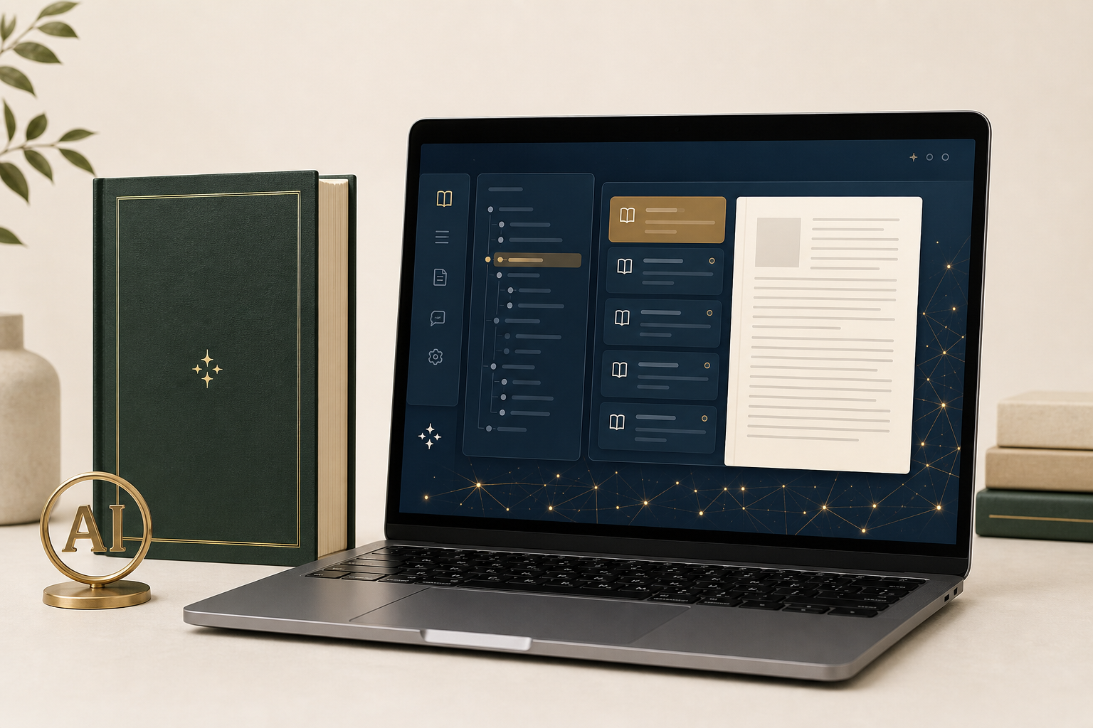 電子書籍の企画・構成・執筆を支援するAIツールのイメージ